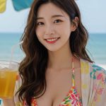 음료수를 들고 있는 여자